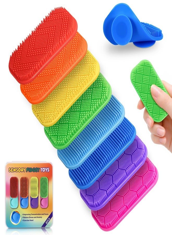 idooss Sensory Fidget Toys for Kids Adults, Sensory Calm Strips for ADHD, Autism with Suction Cups, Texture Relief Toys for Kids Over 3 Years - Image 1